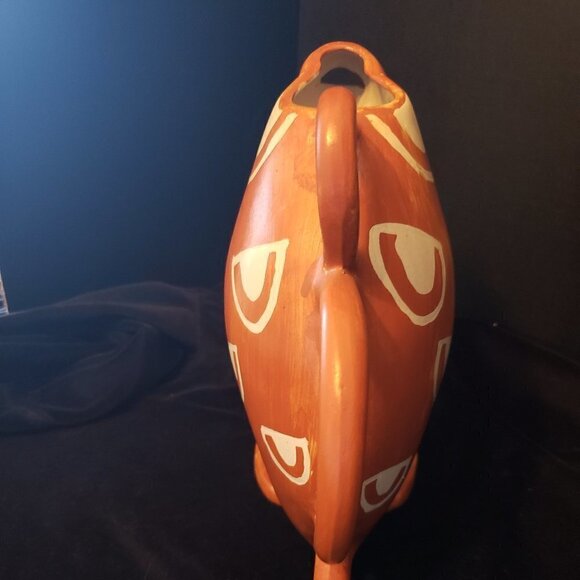Sigma SAMBURU SAFARI Tribal Handmade Figural Fish Pitcher Stoneware Vintage - Picture 3 of 7